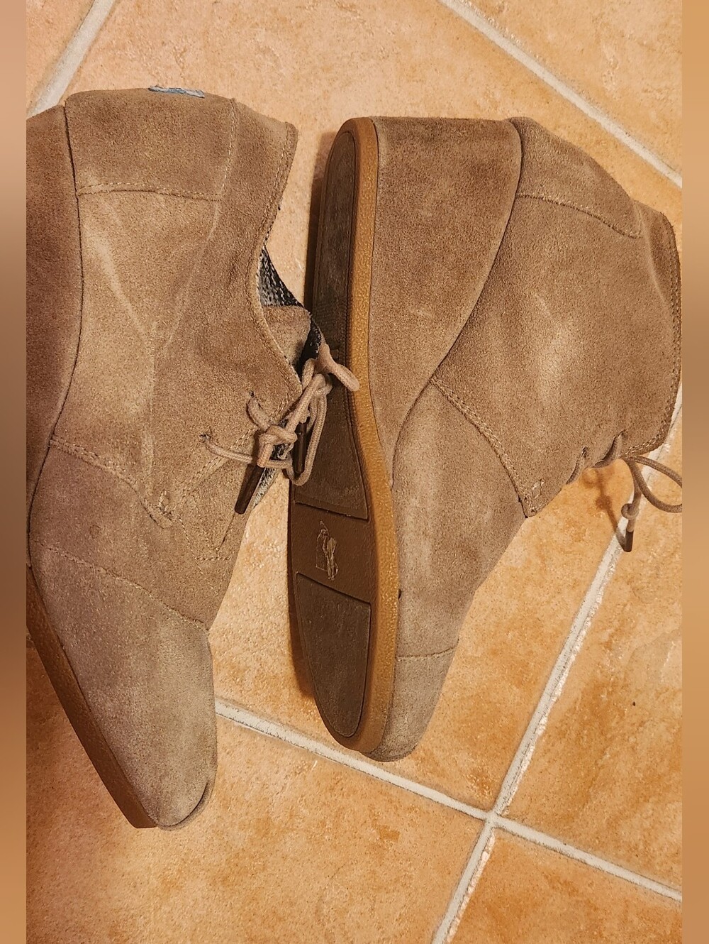 Toms Women's Platform Suede Lace-Up Ankle Boots in Tan